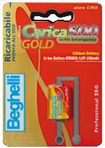 BATTERIA RICARICABILE CR 2 BEGHELLI 2600mA GOLD
